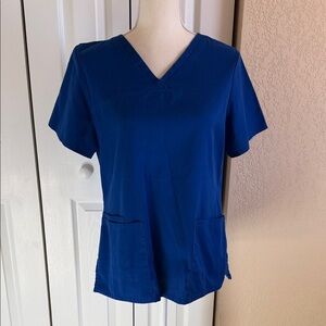 Scrubstar Royal Blue V-Neck Women's Top